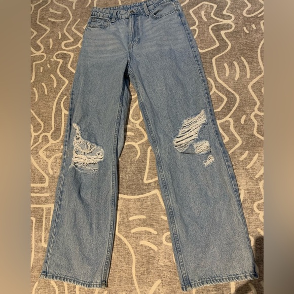 H&M high waist straight loose jean 4 - Picture 1 of 4